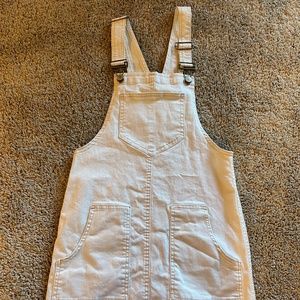 White Overall Jean Dress
